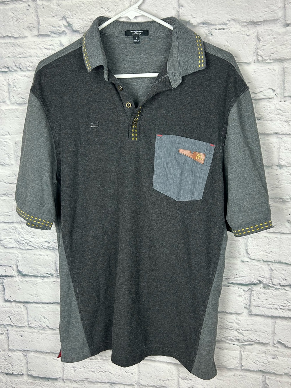 Timeless Elements for McDonald’s Men’s Medium Gray Colorblock Polo Shirt Logo